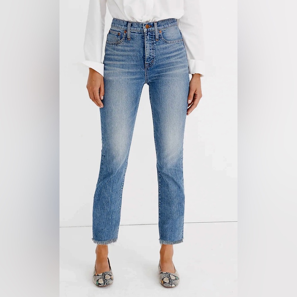 Madewell The Perfect Vintage High-Rise Raw Hem Jean 30”